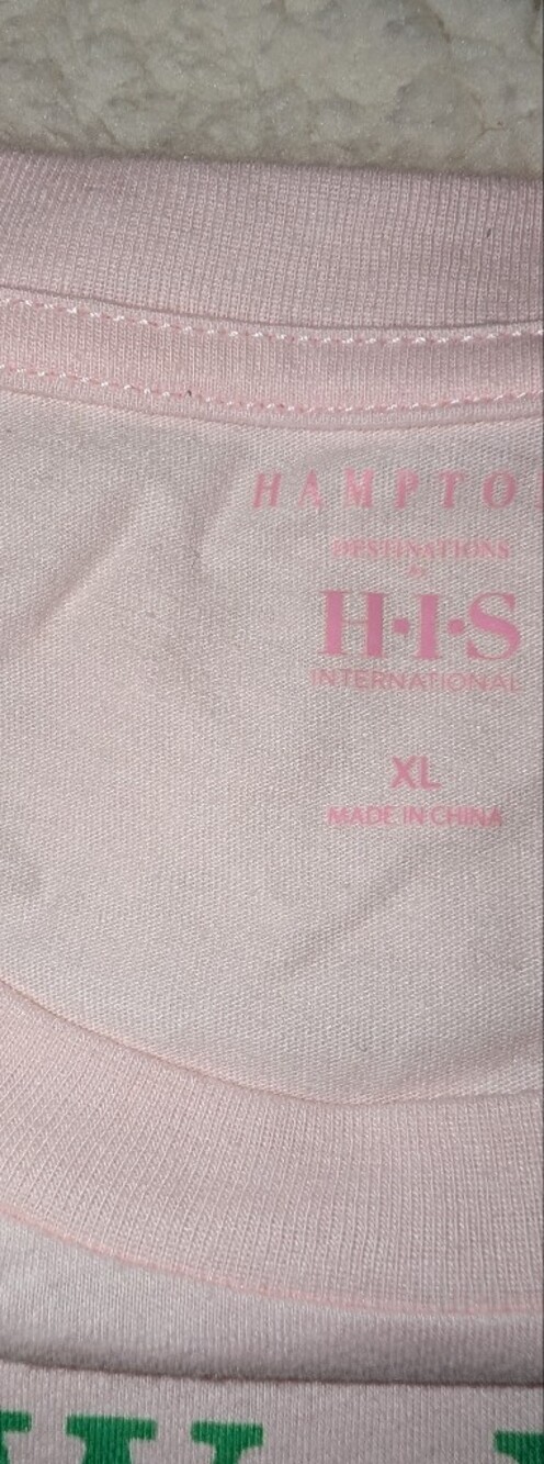 H.I.S. International Hamptons Tee Size XL Light Pink NWT - Picture 6 of 8